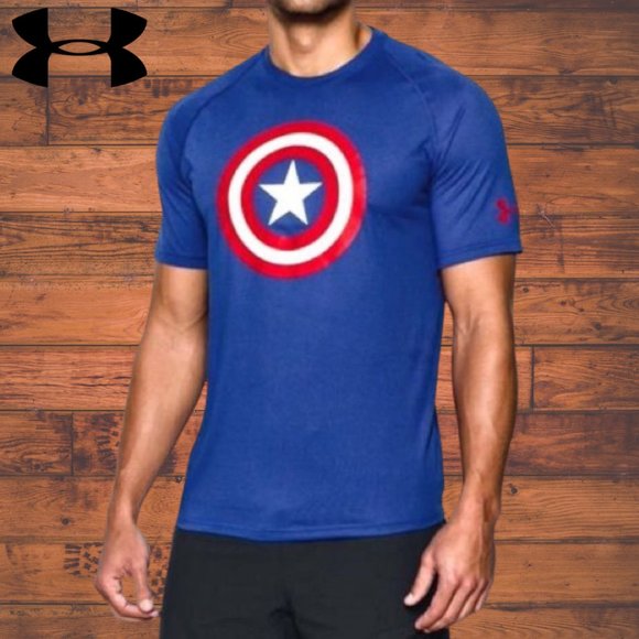 Under Armour Other - Under Armour Marvel Captain America HeatGear Shirt